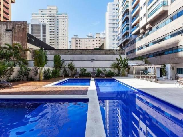 Flat Capitania Varam Guaruja Com Varanda Gourmet Bagian luar foto